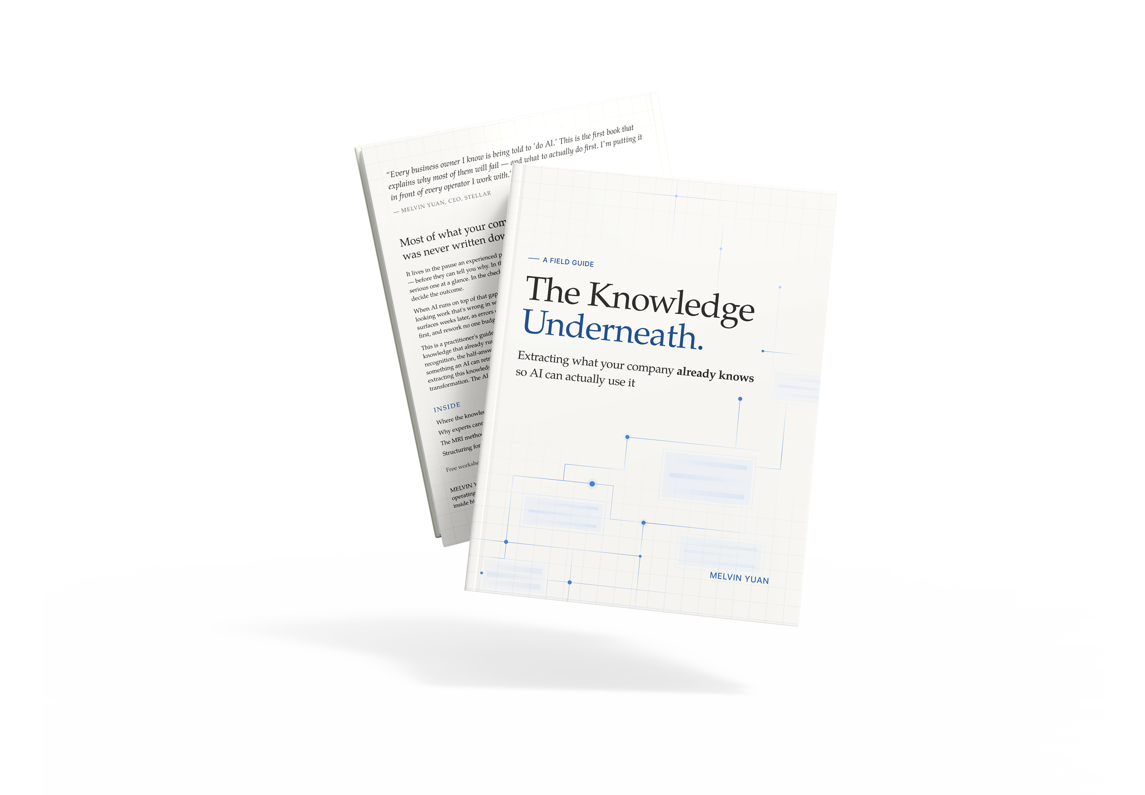 The Knowledge Underneath — front and back covers of the paperback, a field guide by Melvin Yuan